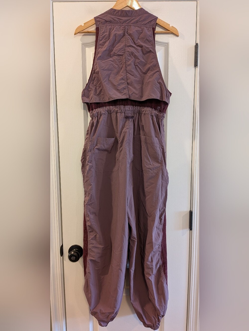 Free People Mauve Utility Jumpsuit with Contrast Panels - Picture 9 of 16